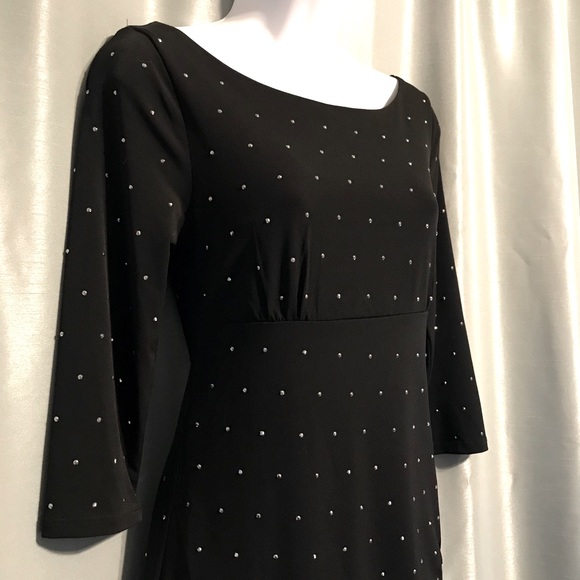 Express Black Evening Dress with Rhinestone Detail - Picture 2 of 9